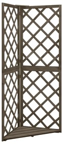 vidaXL Treliça de canto 50x50x145 cm madeira de abeto maciça cinzento
