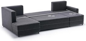Sofá-Cama de Canto Ece – Antracite – 315 cm x 88 cm x 160 cm