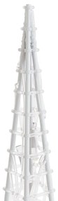 Cone de iluminação decorativo c/ LEDs acrílico 60cm branco frio