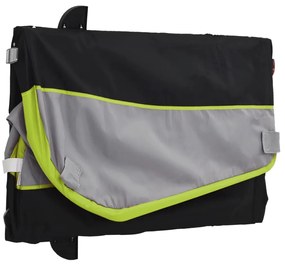 Reboque para bicicleta 45 kg ferro preto e verde
