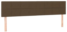 Cama boxspring com colchão 120x190 cm tecido castanho-escuro
