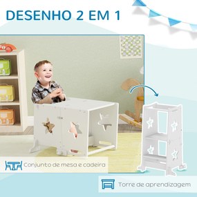 AIYAPLAY Torre de Aprendizagem 2 em 1 Torre de Aprendizagem para Crian