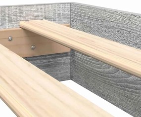 Cama Estante Cinza Sonoma 100 x 200 cm em Madeira Laminada