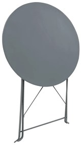 3 pcs conjunto bistrô aço cinzento