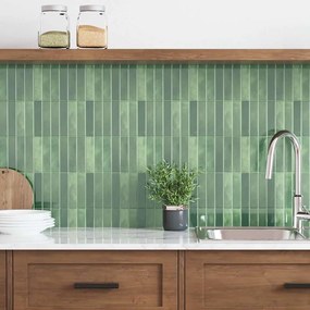 vidaXL Azulejo Retangular 10 pcs Verde Escuro 29 x 23 x 0,08 cm