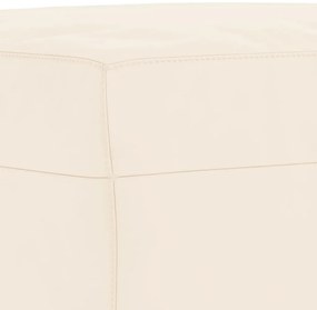 Banco 100x35x41 cm veludo cor creme