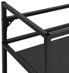 Estrutura p/ lavatório casa de banho ferro 79x38x83 cm preto