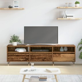 Armário de TV Madeira Antiga 150x30x44,5 cm Madeira engenheirada