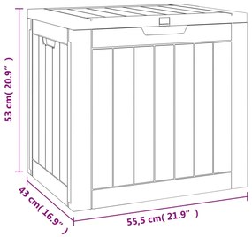 Caixa de arrumação p/ jardim 55,5x43x53 cm polipropileno preto