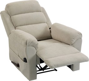 Poltrona reclinável com massagem e aquecimento, cadeira de relaxamento em tecido chenille (100 % poliéster), encosto de cabeça ajustável, bolsos later