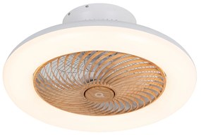 LED Ventilador de teto design madeira com controle remoto - Clima Design,Rústico