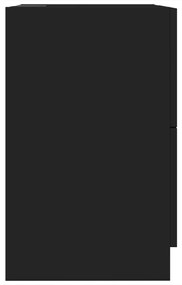 Armário de lavatório 40x37x59 cm derivados de madeira preto