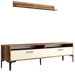 Unidade TV Istanbul – Nogal/Creme – 180x47x35 cm