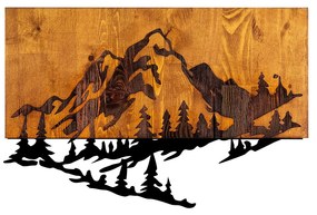Acessório Decorativo de Parede Dag 2 – Nogueira e Preto – 38 x 58 cm
