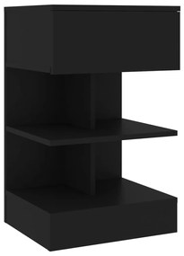 Mesas de cabeceira 2 pcs 40x35x65 cm preto