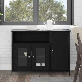 vidaXL Estante Preto Carvalho 100x35x75 cm Madeira de Engenharia