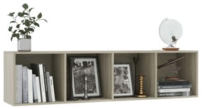 Estante/móvel de TV 143x30x36 cm contraplacado carvalho sonoma