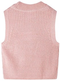 Colete de malha para criança rosa-claro 116