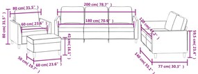 4 pcs conjunto sofás c/ almofadões couro artif. cor cappuccino