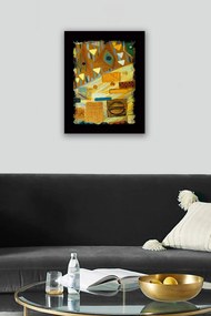 Pintura Decorativa em MDF com Moldura SC0139 – Multicolor – 41 x 56 cm