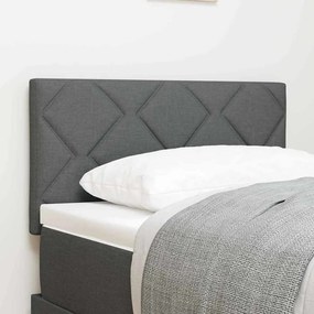 vidaXL Cabeceira em Design de Blocos de Diamante, Cinza Escuro, 80 cm, em Tecido