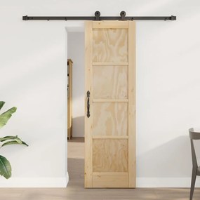 vidaXL Conjunto de Portas Deslizantes Natural e preto 61 x 198,5 cm
