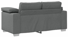 Sofá Loveseat Cinza Escuro, 120 cm Tecido