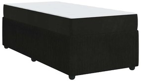 Estrutura de cama com colchão Outros Preto 80 x 200 cm Veludo