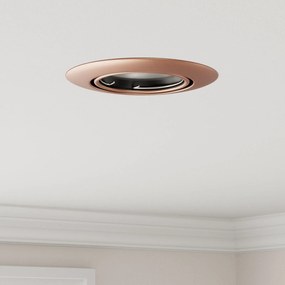 Luminárias Embutidas 12 pcs Redondas GU10 Cobre Ø90 mm Aço