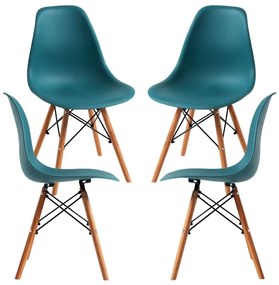 Pack 4 Cadeiras Tower Pro - Verde-azulado