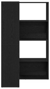 Armário de Canto vidaXL Preto Carvalho 140x30x140 cm Madeira de Engenh