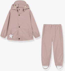 Conjunto de casaco e calças de chuva para criança MATREINAR MINI A TURE rosa-velho