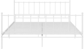 Estrutura de cama 140x200 cm metal branco