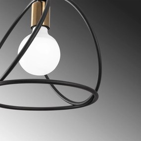 Candeeiro de Teto Circle – Preto – 26 x 26 cm