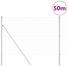 Cerca Hexagonal vidaXL 1,6x50 m Aço Galvanizado