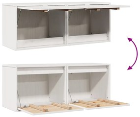 Armários de parede 2 pcs 45x30x35 cm pinho maciço branco