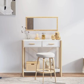 vidaXL Mesa consola 82x38x75 cm derivados de madeira branco
