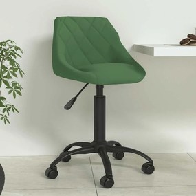 vidaXL Cadeira de jantar veludo verde-escuro