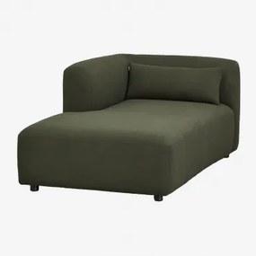 Módulo Chaise Longue Esquerdo Para Sofá Modular Fogler Tecido Pele De Borrego Verde Sálvia - Sklum