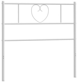 Cabeceira de cama 90 cm metal branco