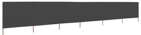 Para-vento com 6 painéis em tecido 800x80 cm cinzento