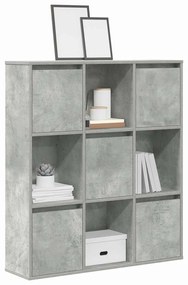 vidaXL Estante 89x24x101,5 cm derivados de madeira cinzento cimento