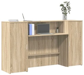 vidaXL Balcão recepção 180x50x103,5 cm madeira carvalho sonoma