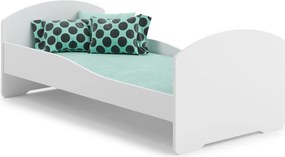 Cama infantil branca Luk 140x70 - colchão e estrado incluído