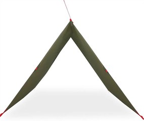 Lona de campismo 306x306 cm impermeável verde azeitona