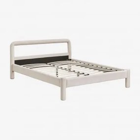 Cama De Chenille Eneko Chenille Bege Creme & 160 X 200 Cm - Sklum