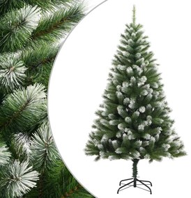vidaXL Árvore de Natal artificial articulada c/ flocos de neve 120 cm