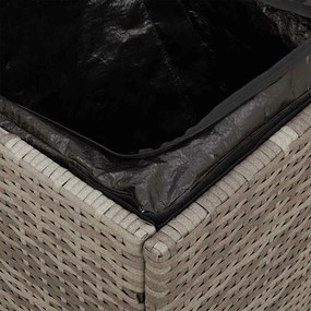 Bancos jardim com almofadas 2 unid 40x40x43 cm vime PE cinzento
