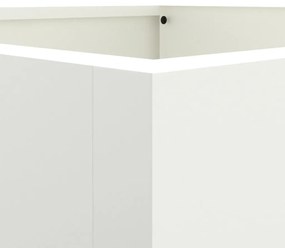 Vaso/floreira 52x48x75 cm aço laminado a frio branco