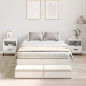 Cama de Armazenamento Branca 120x190 cm